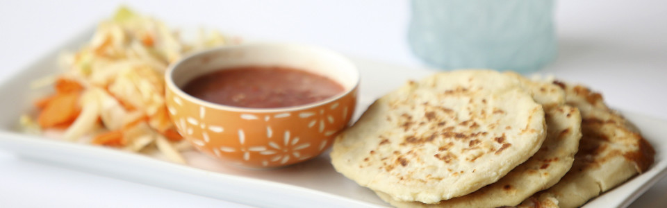 Cheese Pupusas with Curtido and Salsa Recipe from El Salvador